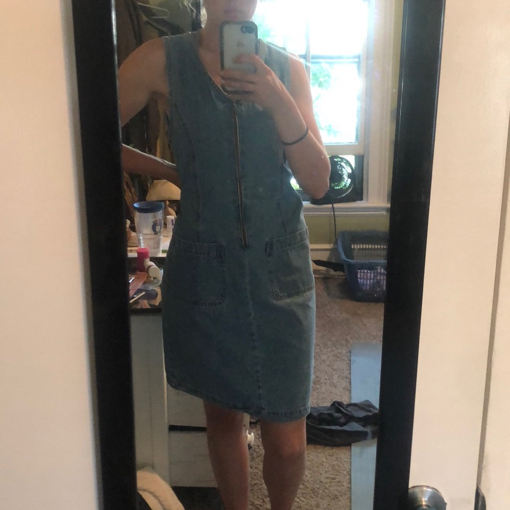 Vintage denim zip dress